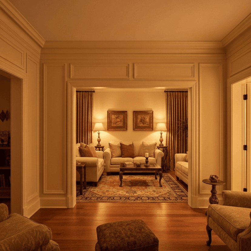 Professional interior painting process